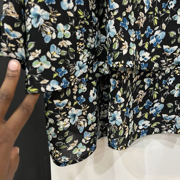 J Jill Floral Women’s Button Blouse Shirt Layered Plus Size 4X Office Career - Picture 3 of 8